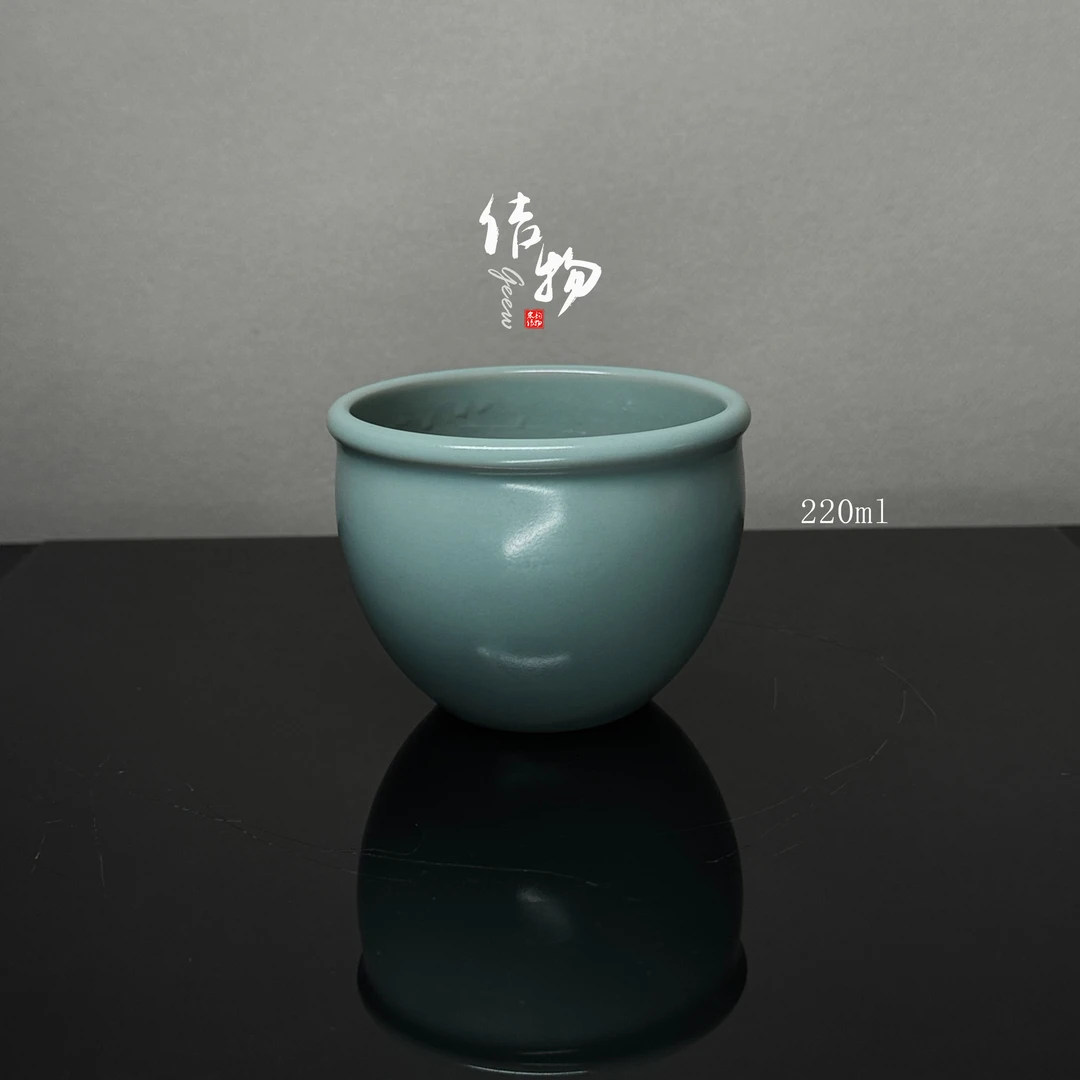 【素汝禅茶】纯手作天青釉侠义风水缸杯220ml