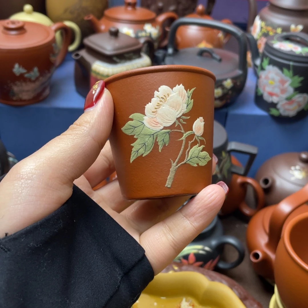 茶杯红泥紫砂主人杯80c