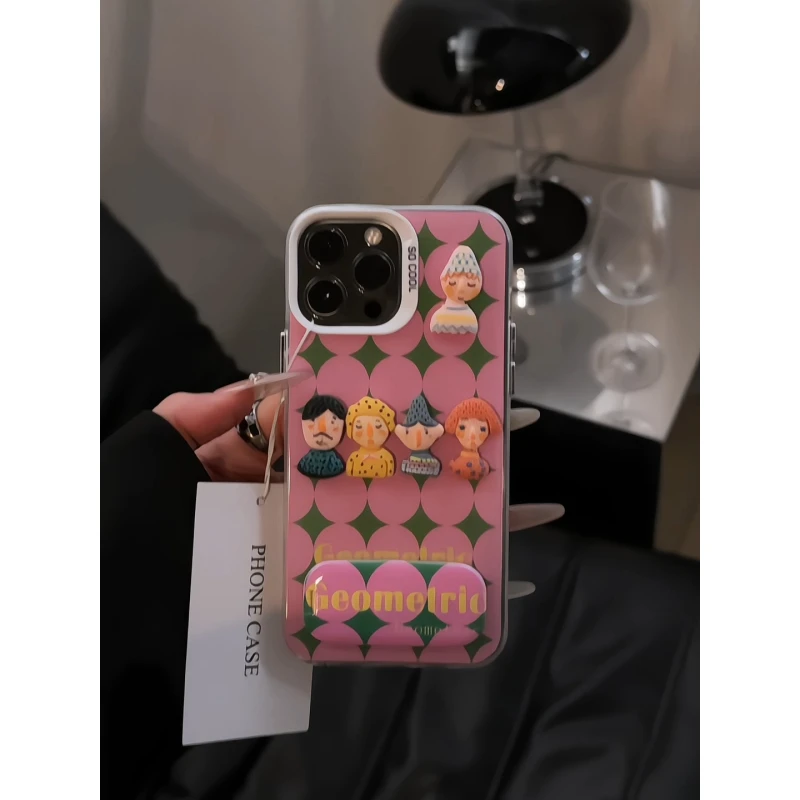 粉绿圆点适用苹果17pro手机壳16promax彩银华为p80荣耀oppo小米15