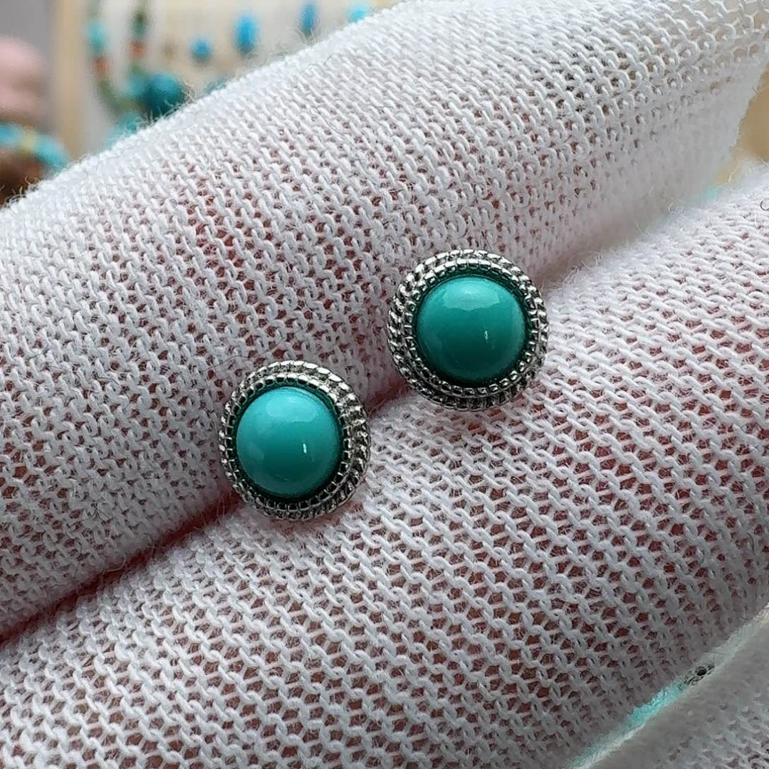 绿松石珠宝奇石银S925镶嵌