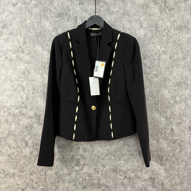 未使用 VERSACE/范思哲 范思哲黑色线条开衫西服