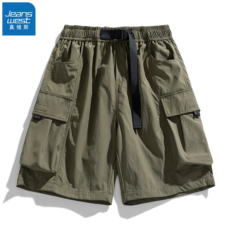 真维斯短裤2025中裤潮多口袋休闲裤夏季男士工装五分裤百搭潮流