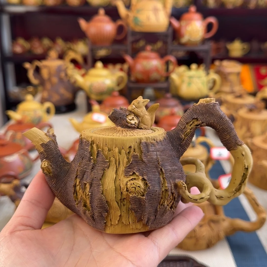 茶壶紫砂树桩松鼠170cc