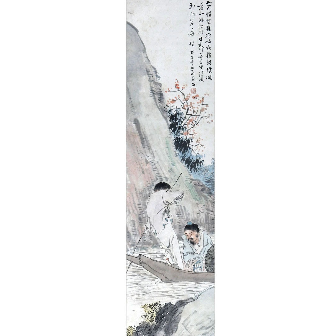 LOT.017【人物】纸本立轴B0502-120预展手绘专场