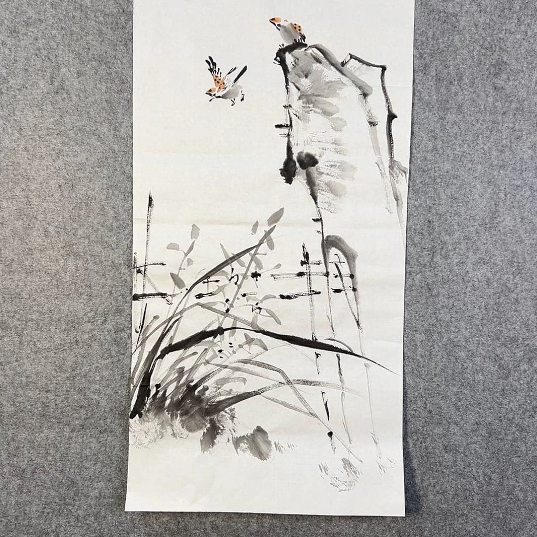 国画529 牡丹等植物生长于这里生长