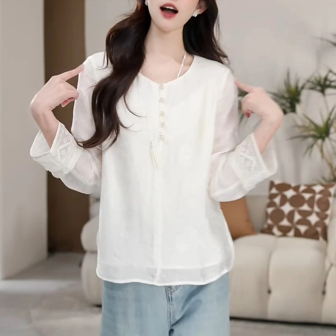 早秋季新款洋气设计感长袖衬衫上衣女休闲时尚气质百搭显瘦小衫潮