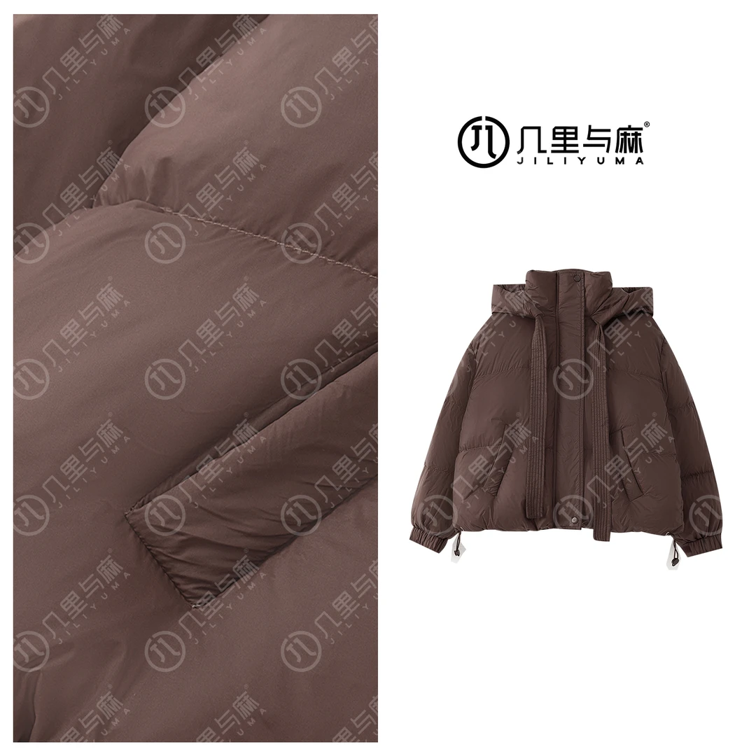 （几里）时尚纯色洋气高端加厚羽绒服 长56 胸围134 1090638