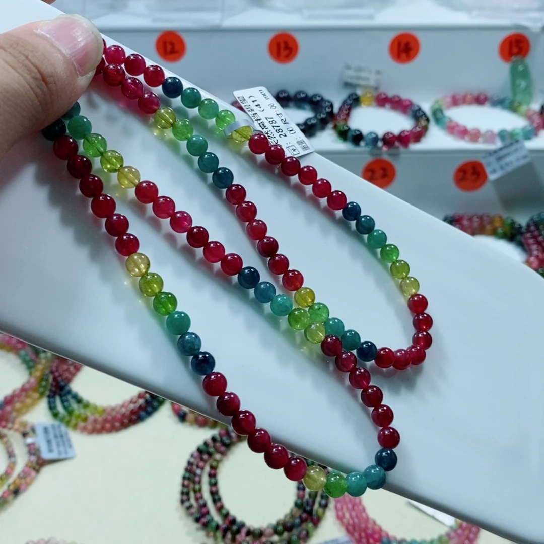 未镶嵌手链碧玺多样性发一条