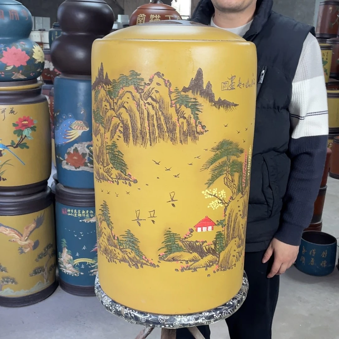宜兴原矿紫砂茶叶罐