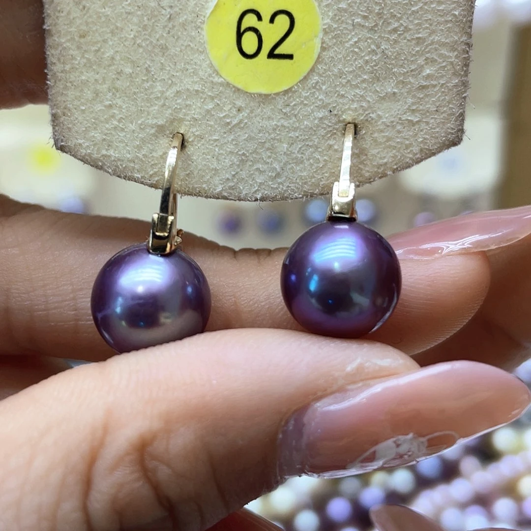 淡水珍珠耳饰银S925镶嵌