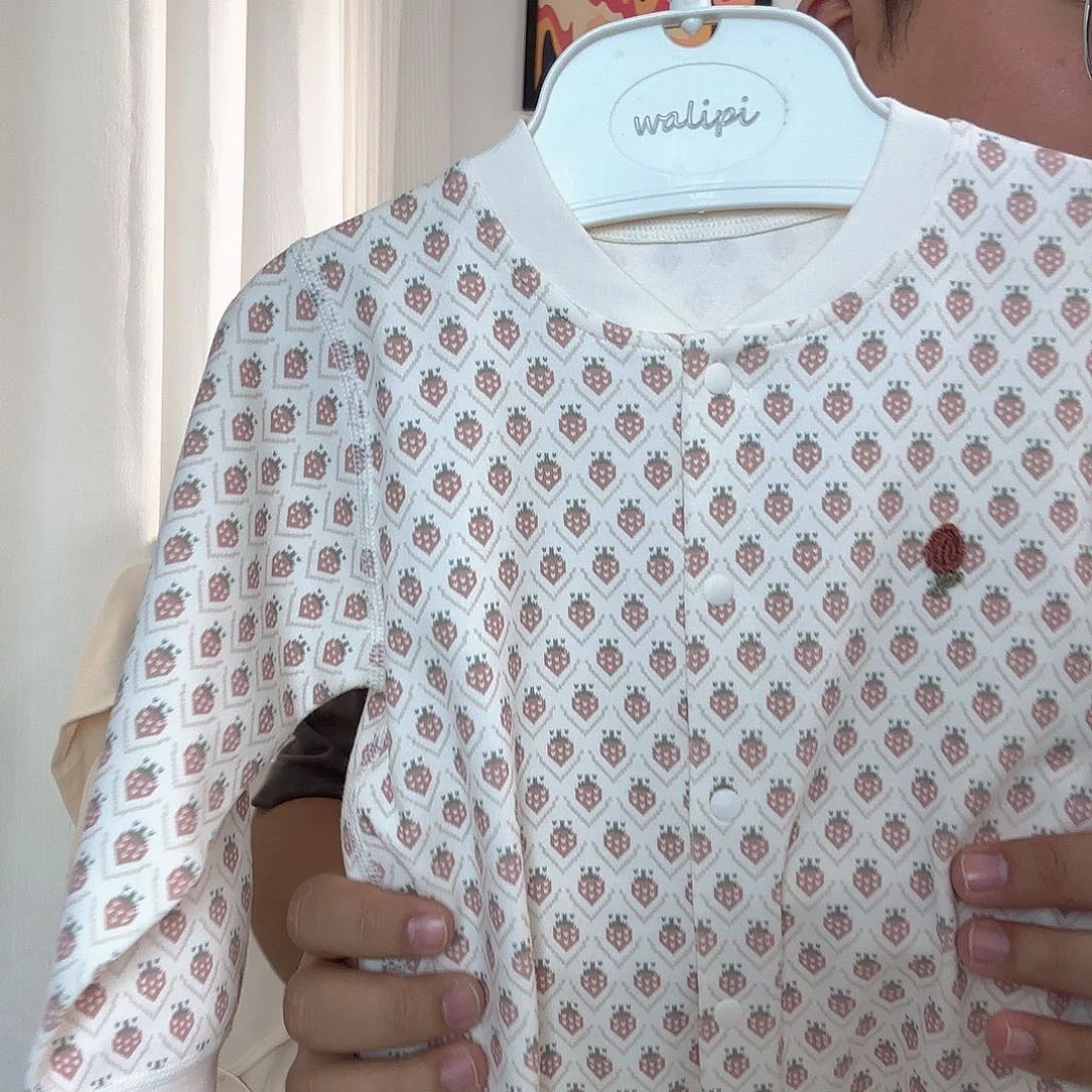 桑***晚满印草莓长袖长爬73