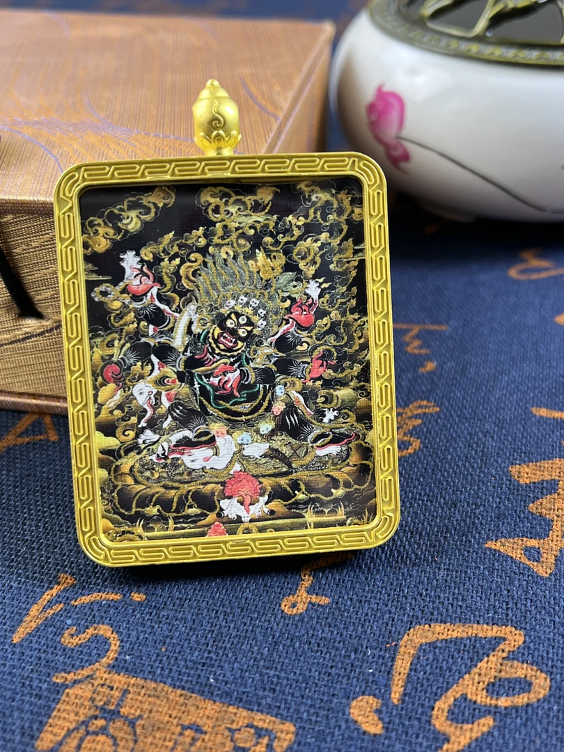 【六臂大黑天】4x5半手绘唐卡