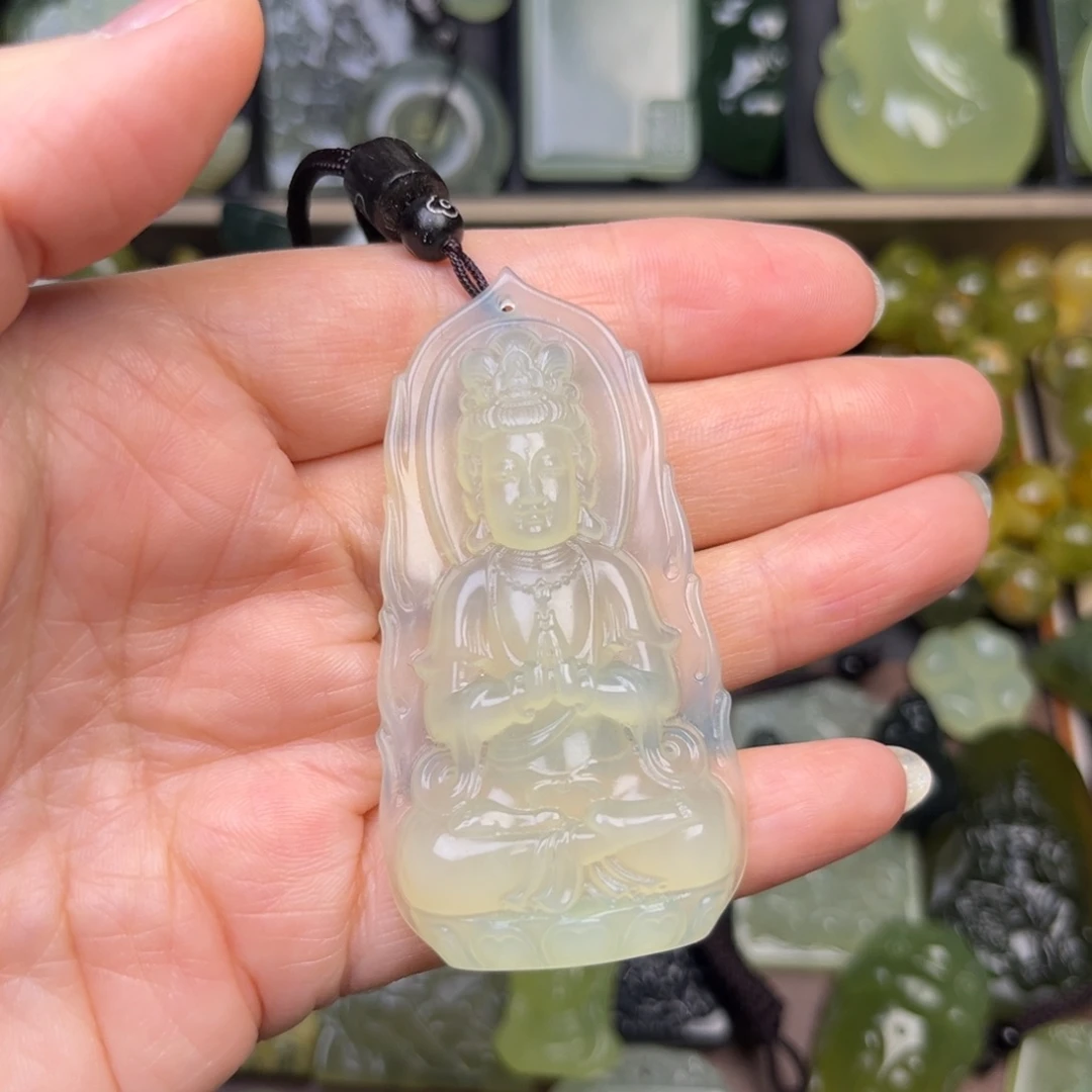 蛇纹石玉未镶嵌吊坠(不含链)