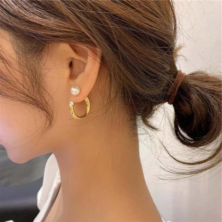 时尚气质耳饰百搭小众简约轻奢复古法式个性ins设计感素款精致冷