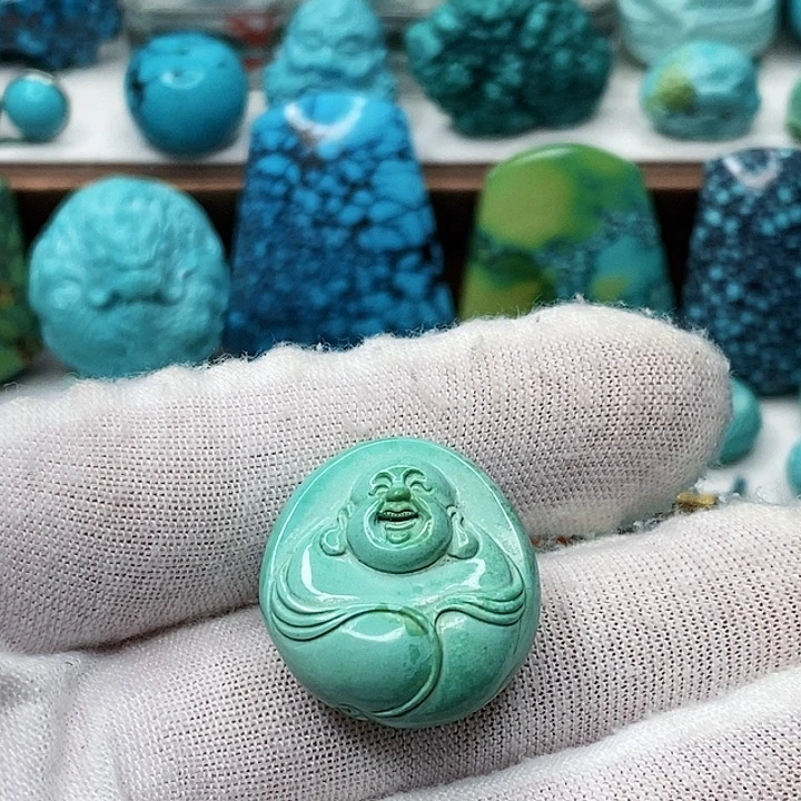 绿松石未镶嵌天然原矿 地大质检