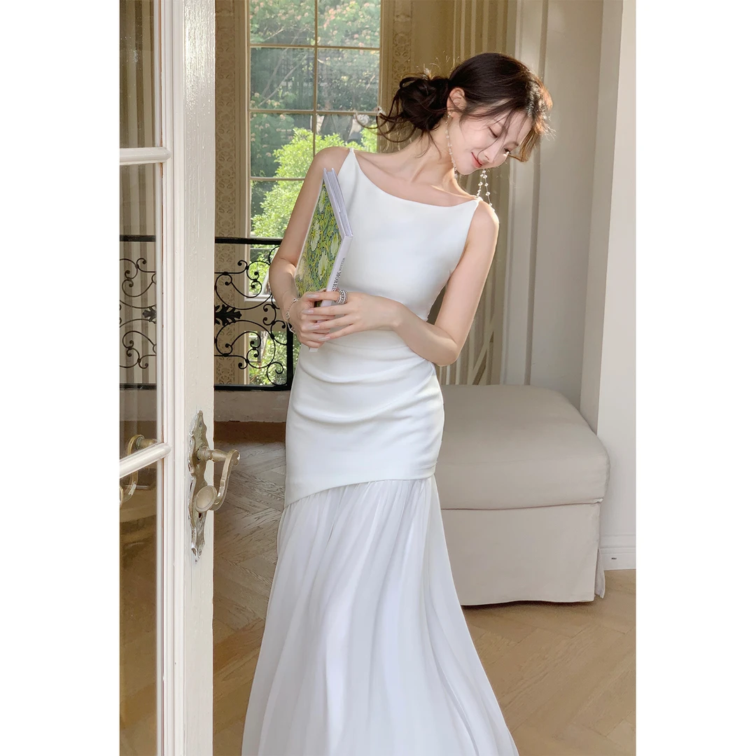 从一专属【自在有度】气质感拼接一字领 两色CY-S25179预