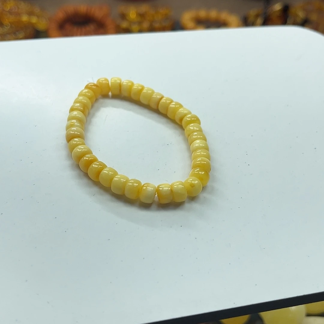 啊***梅琥珀未镶嵌手串蜜蜡手串