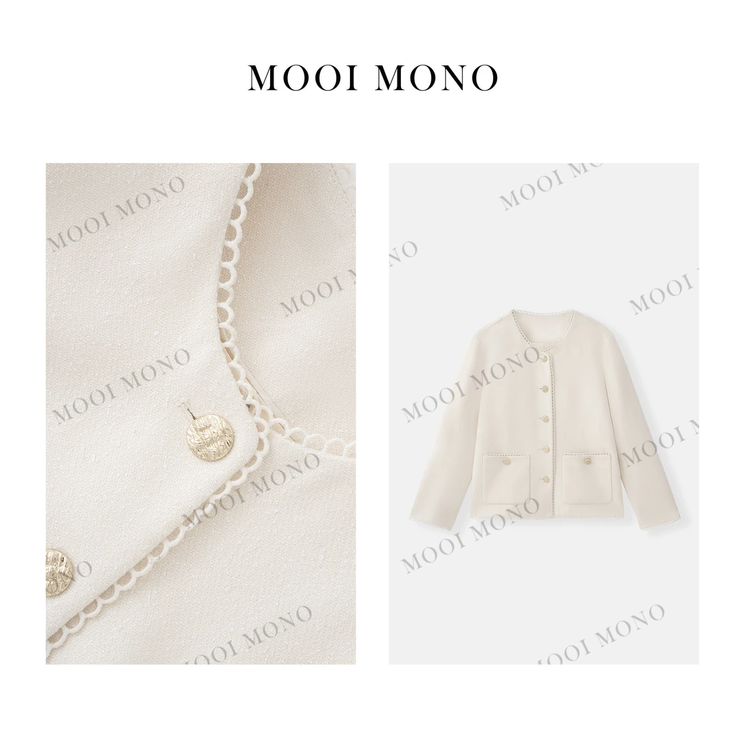 MOOI MONO"奶油慕斯"显瘦时尚洋气优雅气质小香风外套 W577S51
