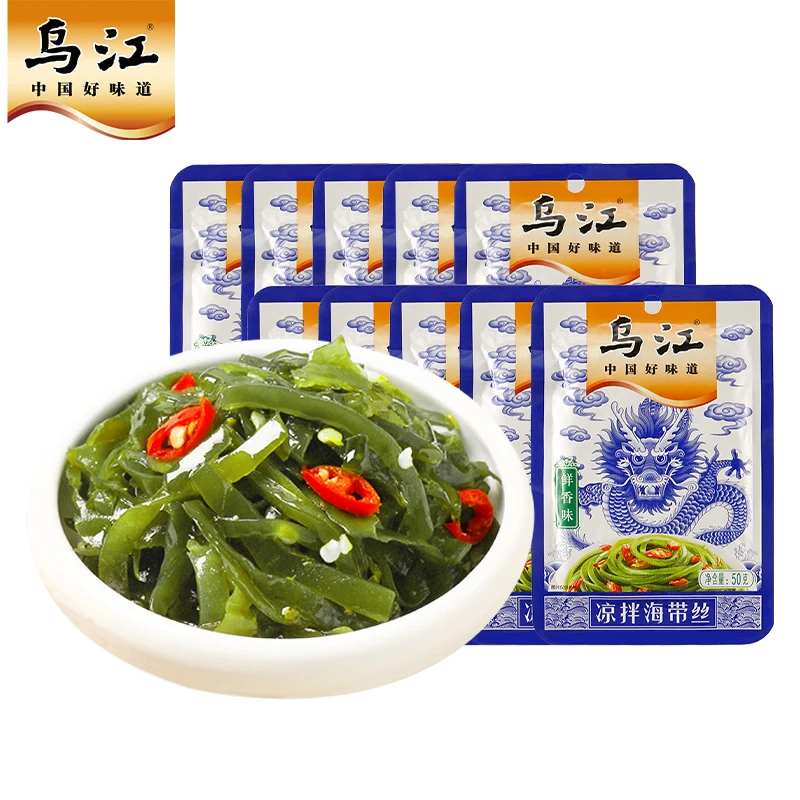 乌江凉拌海带丝大包鲜香味解馋下饭菜香辣咸菜酸辣麻辣酱菜零食品