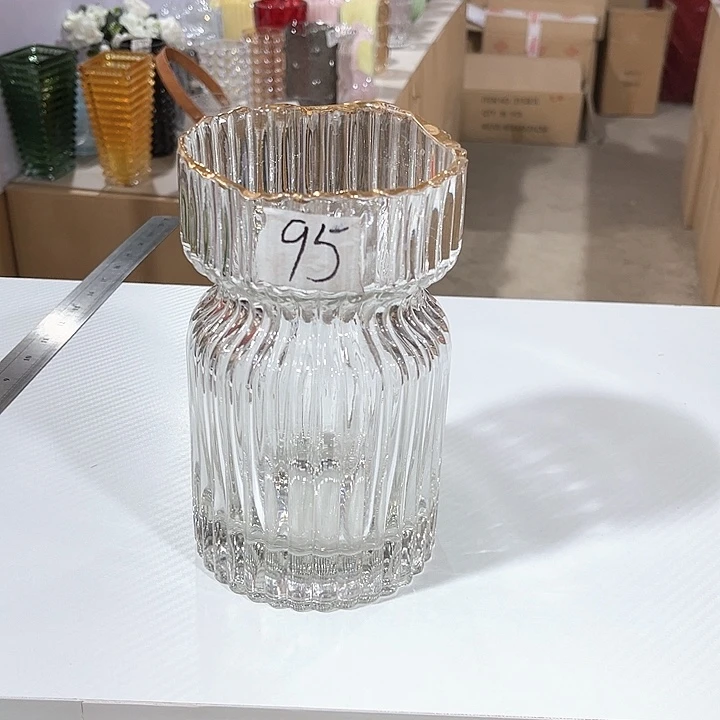 玻璃95高19口11水晶玻璃花瓶嘎嘎好看
