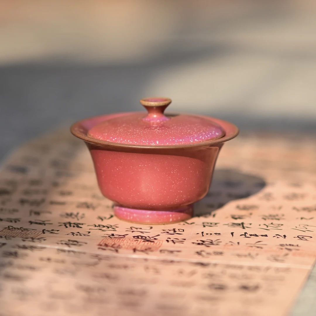 钧瓷小马蹄两才盖碗 100cc 器有余底款 手工制作直播间同价