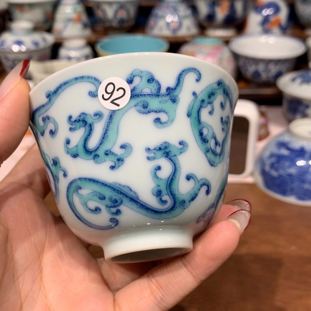 摆件Z****Z92斗彩赤龙单杯啦啦啦啦