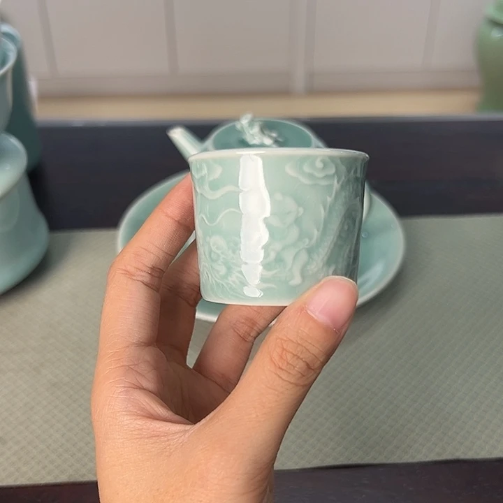 龙泉云间青瓷小米茶器