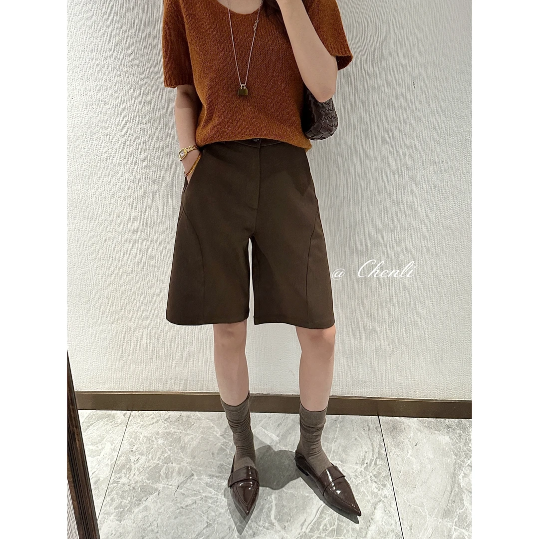 XiANJiE 2025【干练酷感】设计感高奢干练通勤修腿显瘦短裤女