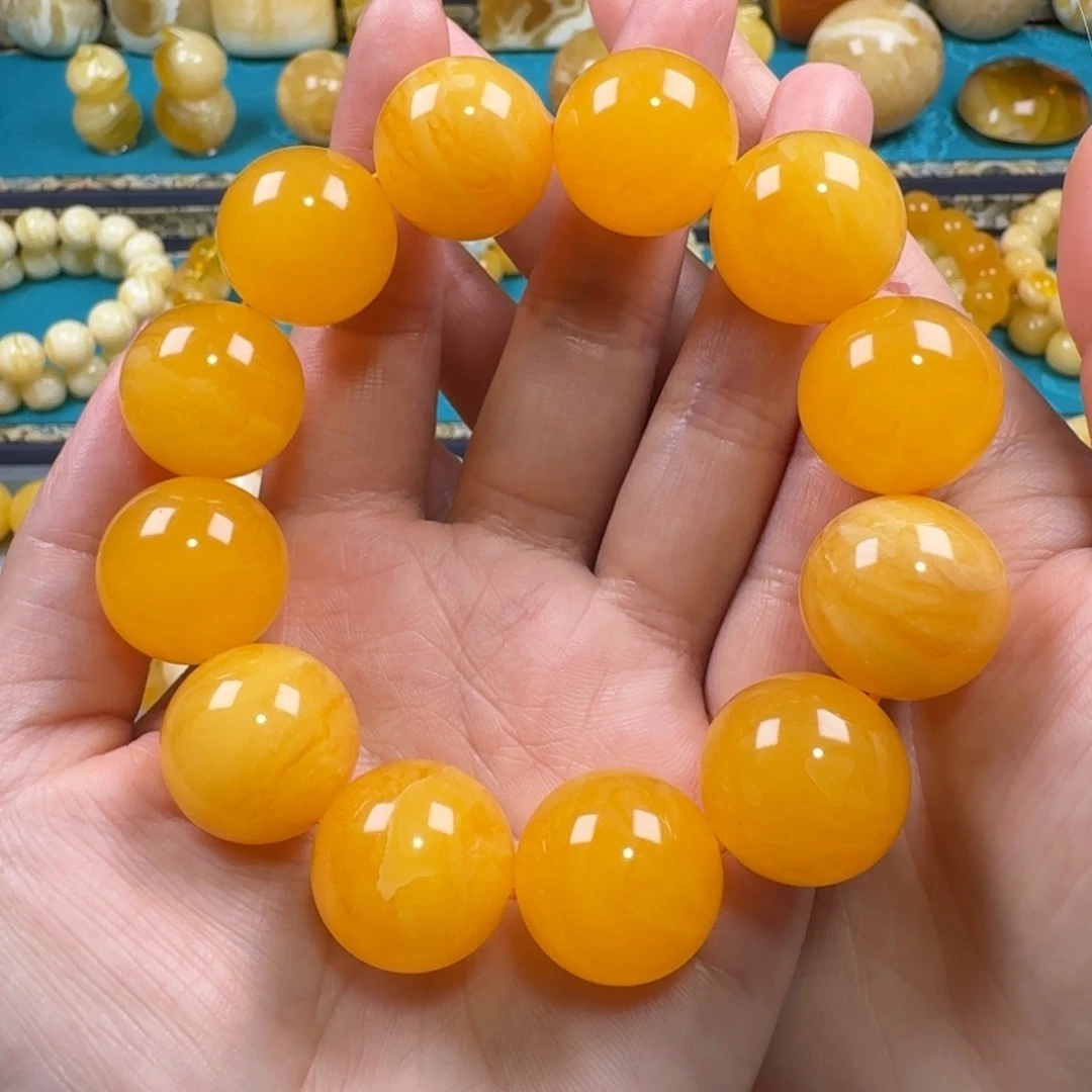 琥珀未镶嵌手链同料