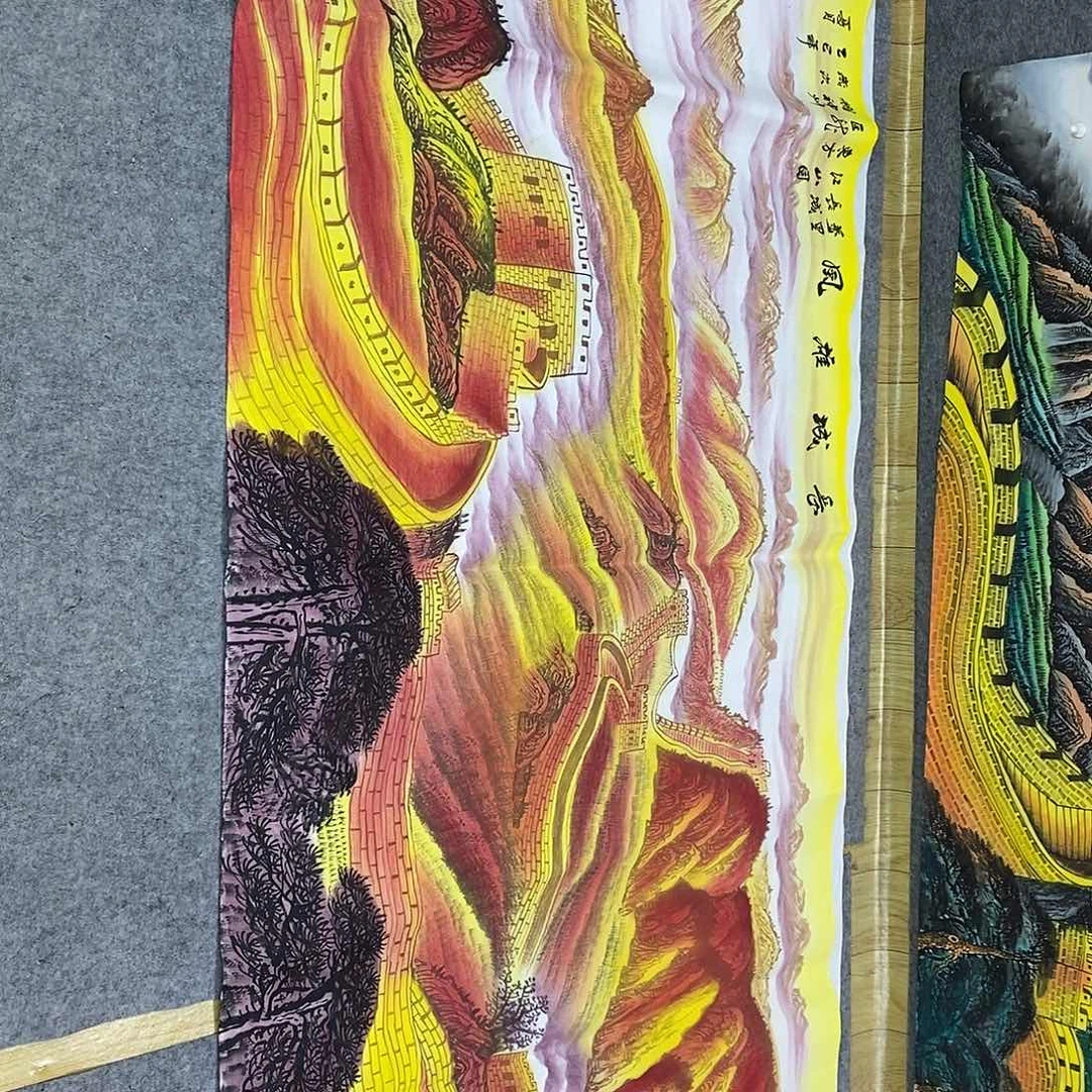 头****横款长城雄风小八尺画