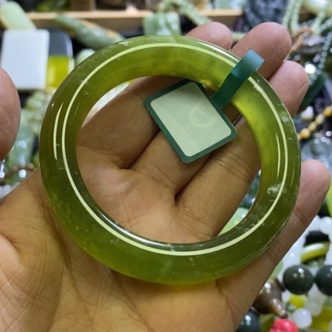岫玉未镶嵌手镯55-56口径