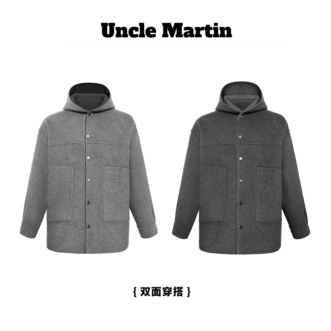 马丁叔叔  25AW  25AW冬毛呢外套双面穿双面呢外套男 654-3