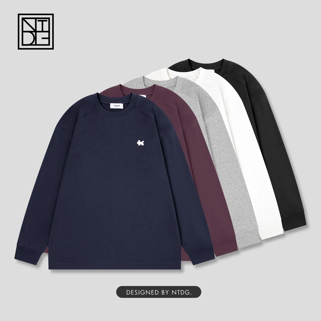 NTDG-ONE/南通大个秋款小狗标圆领打底长袖卫衣66339