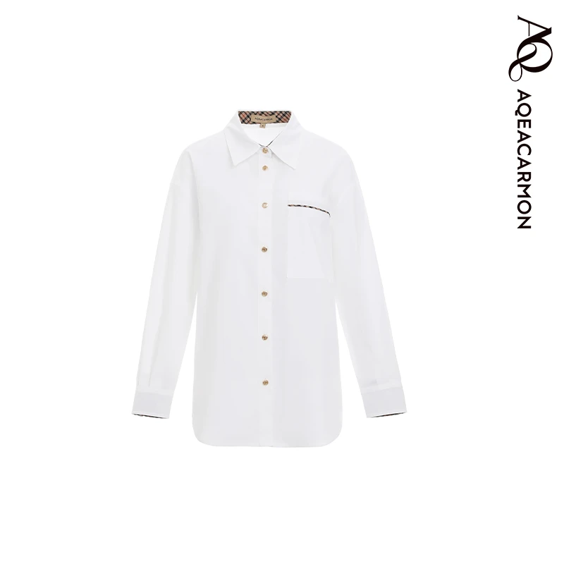 AQEACARMON雅格上美  简约百搭白衬衫D26CF13J02