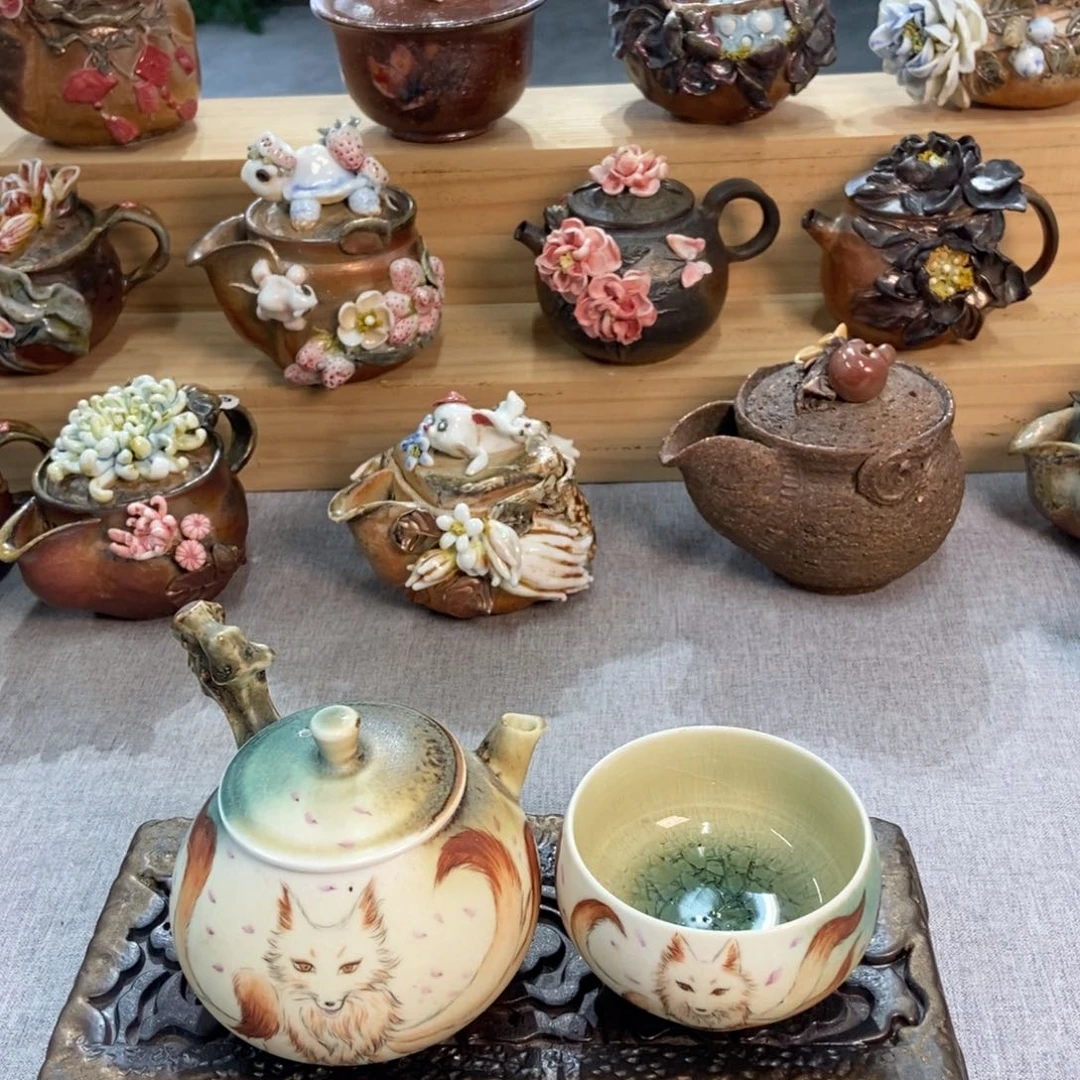 纯手工纯柴烧精品茶器皿