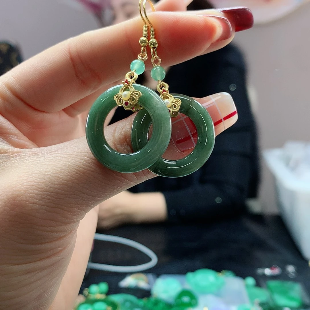 【闪购商品】翡翠耳饰未镶嵌，