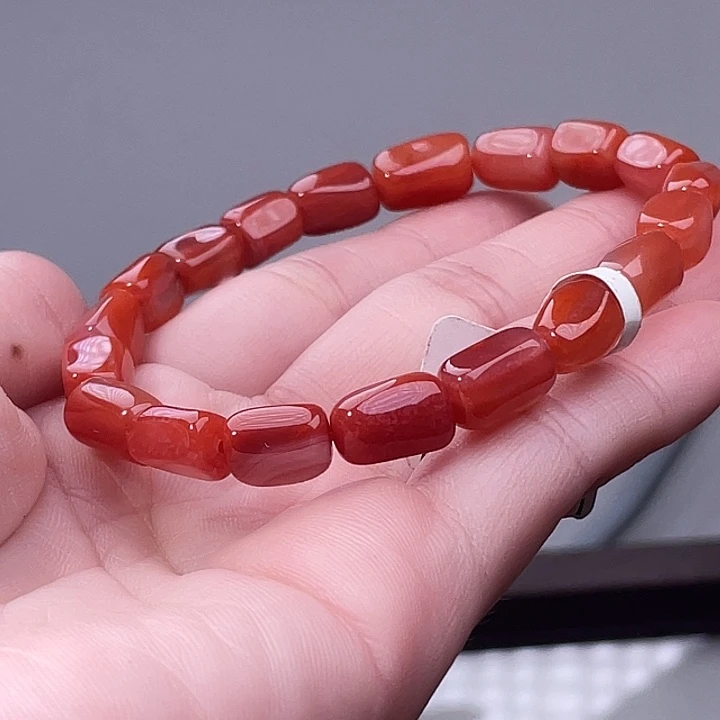 南红玛瑙合金手链8011