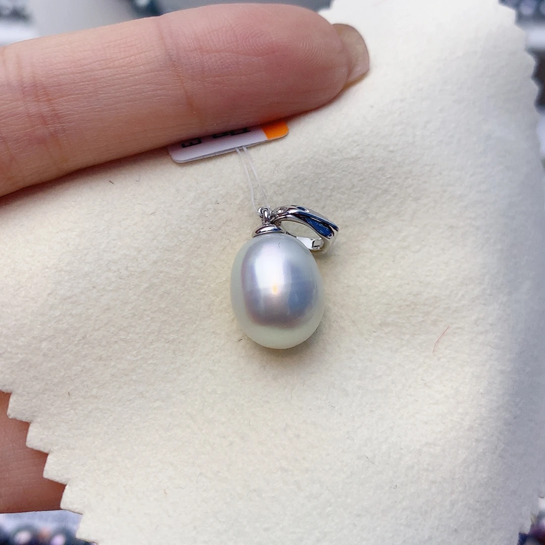 银S925镶嵌海水珍珠颈饰w43