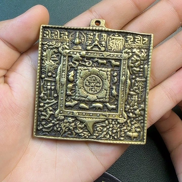 海***8铜铁合金类藏传工艺品九宫八卦