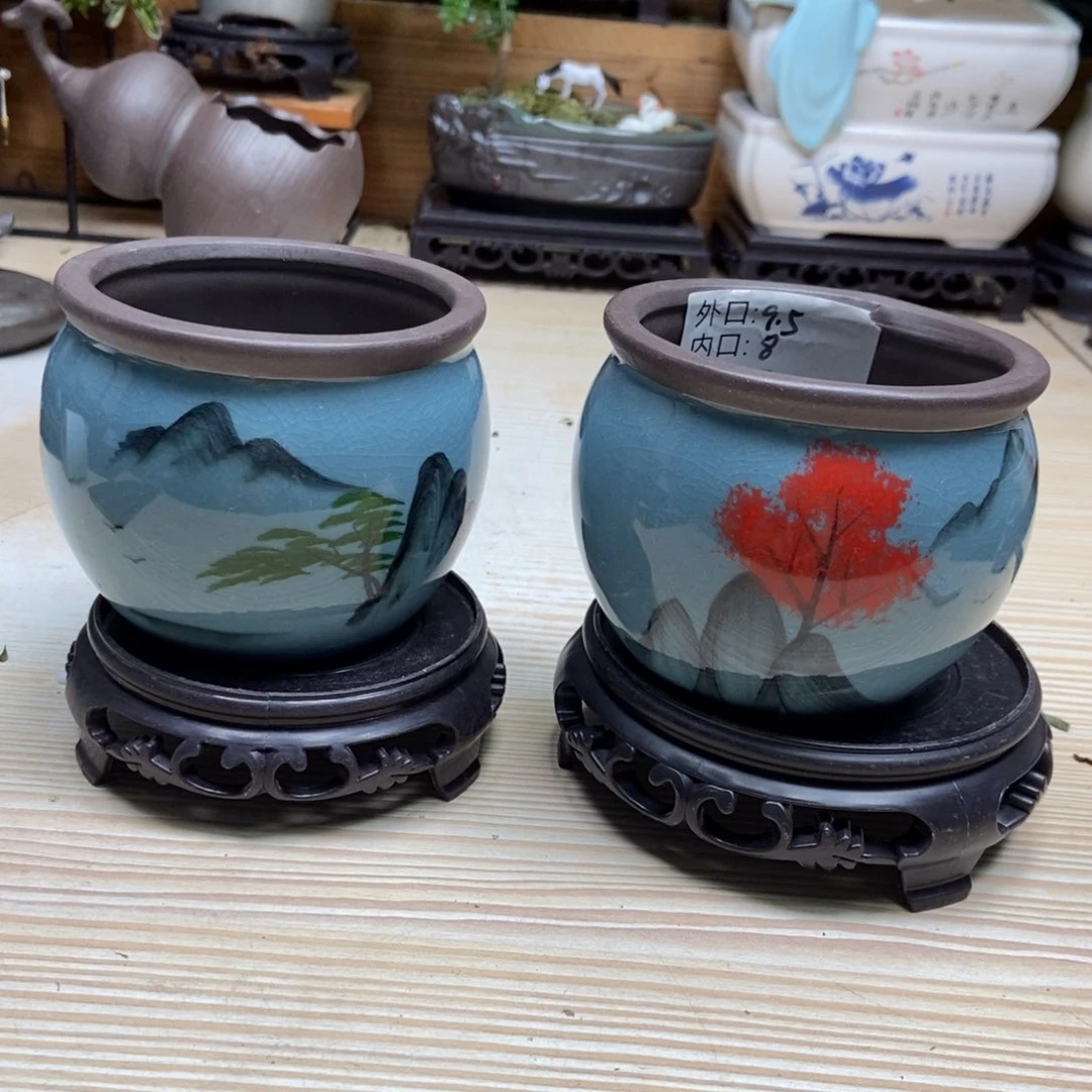 瓷片陶瓷花盆陶瓷艺术
