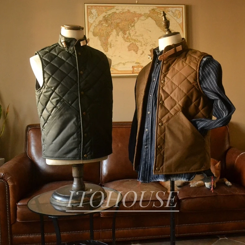 ITOHOUSE出品 SPEED KING油蜡格棉机车马甲