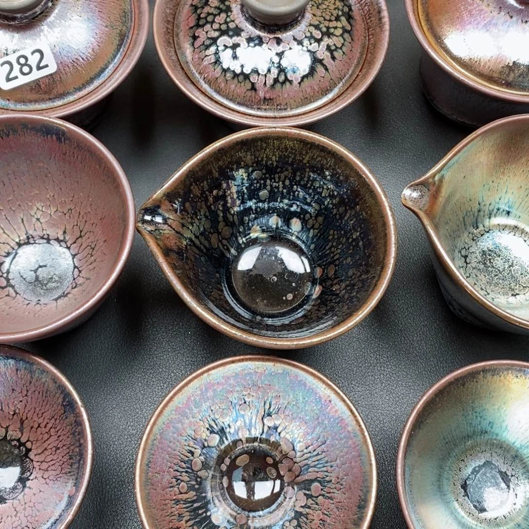 茶盏非****>建窑建盏主人杯3套