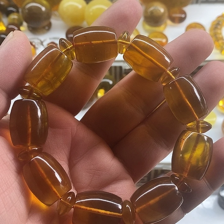 琥珀珠宝奇石未镶嵌手串