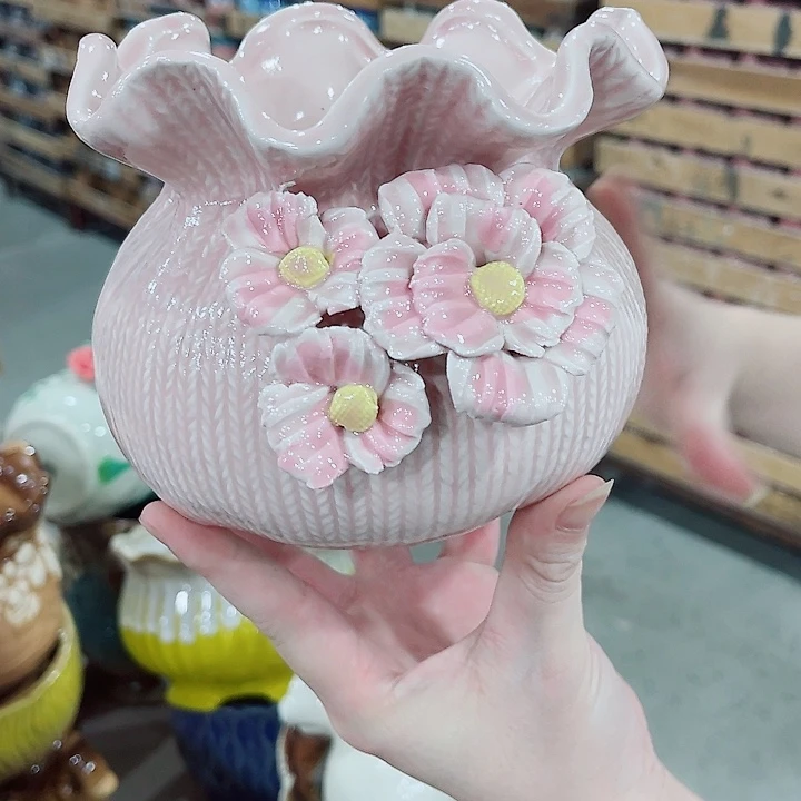 有孔，凑10元包邮陶瓷花盆发货！