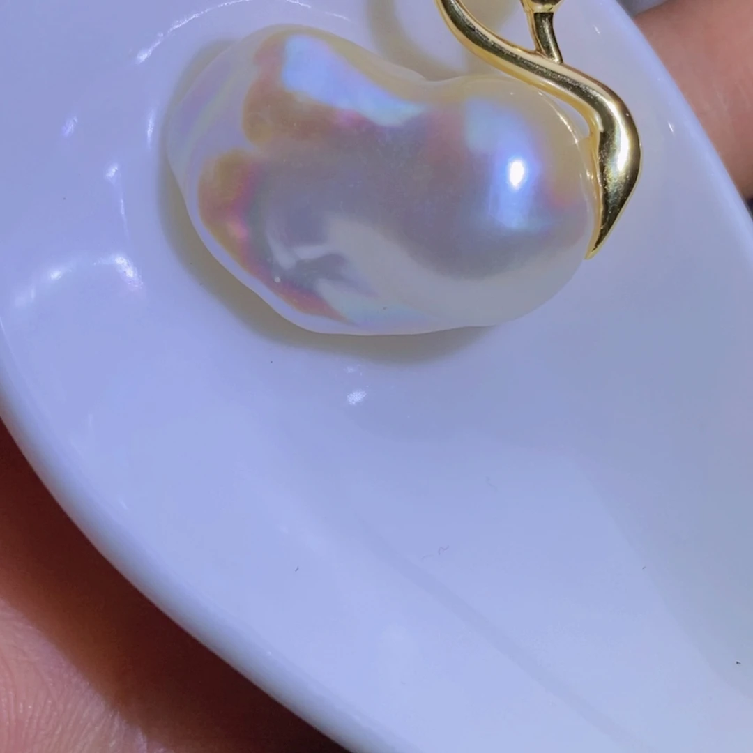 淡水珍珠天然淡水珍珠银S925镶嵌