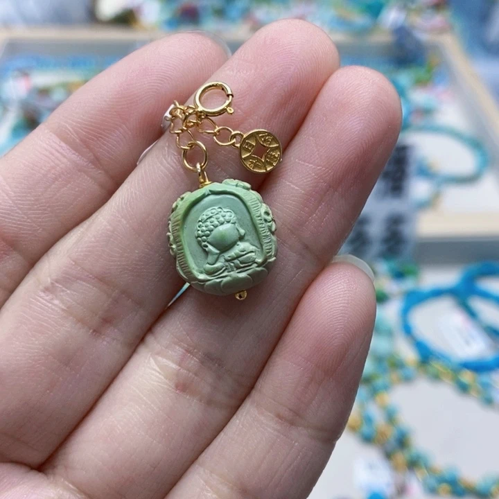 绿松石未镶嵌挂件56