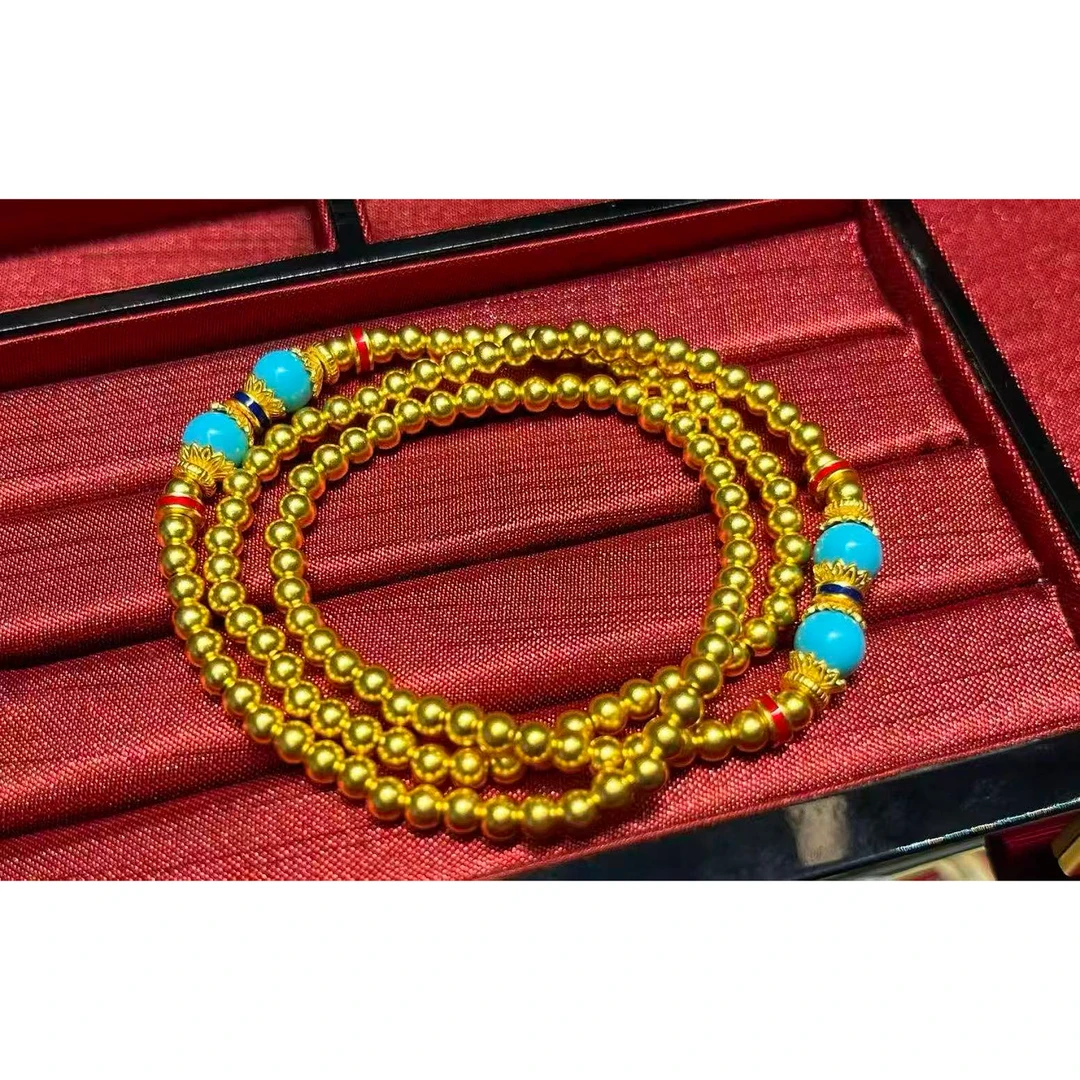 铜合金手链 NONG NONG-【三圈福珠】2025新款三圈福珠手串手链