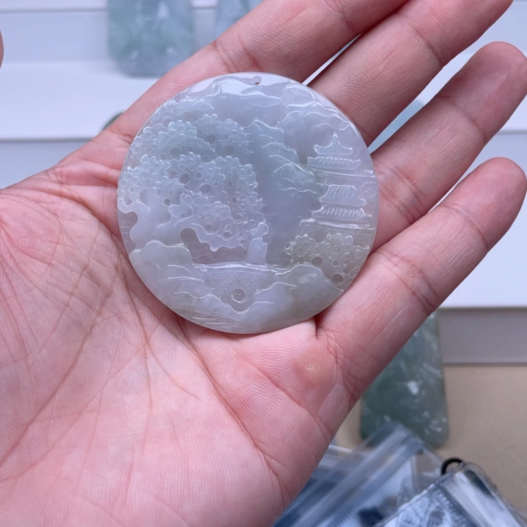 颈饰未镶嵌翡翠多样性发其一 天然A货翡翠0017