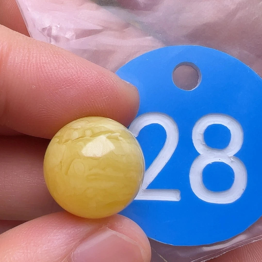 未镶嵌蜜蜡裸石花粉14.8m m