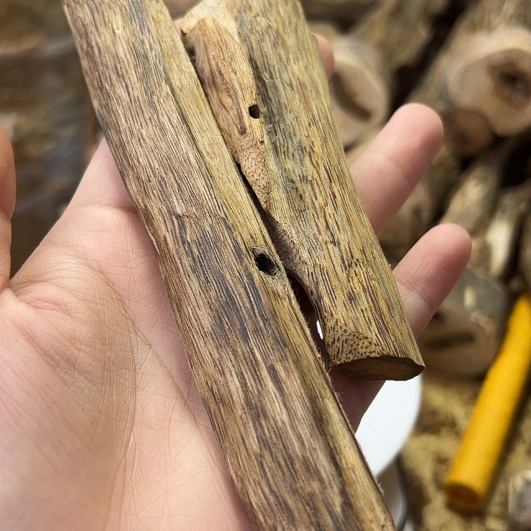 亚***锁木绿奇楠虫漏38克